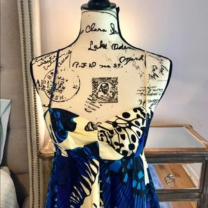 Betsey Johnson cotton butterfly print swing top